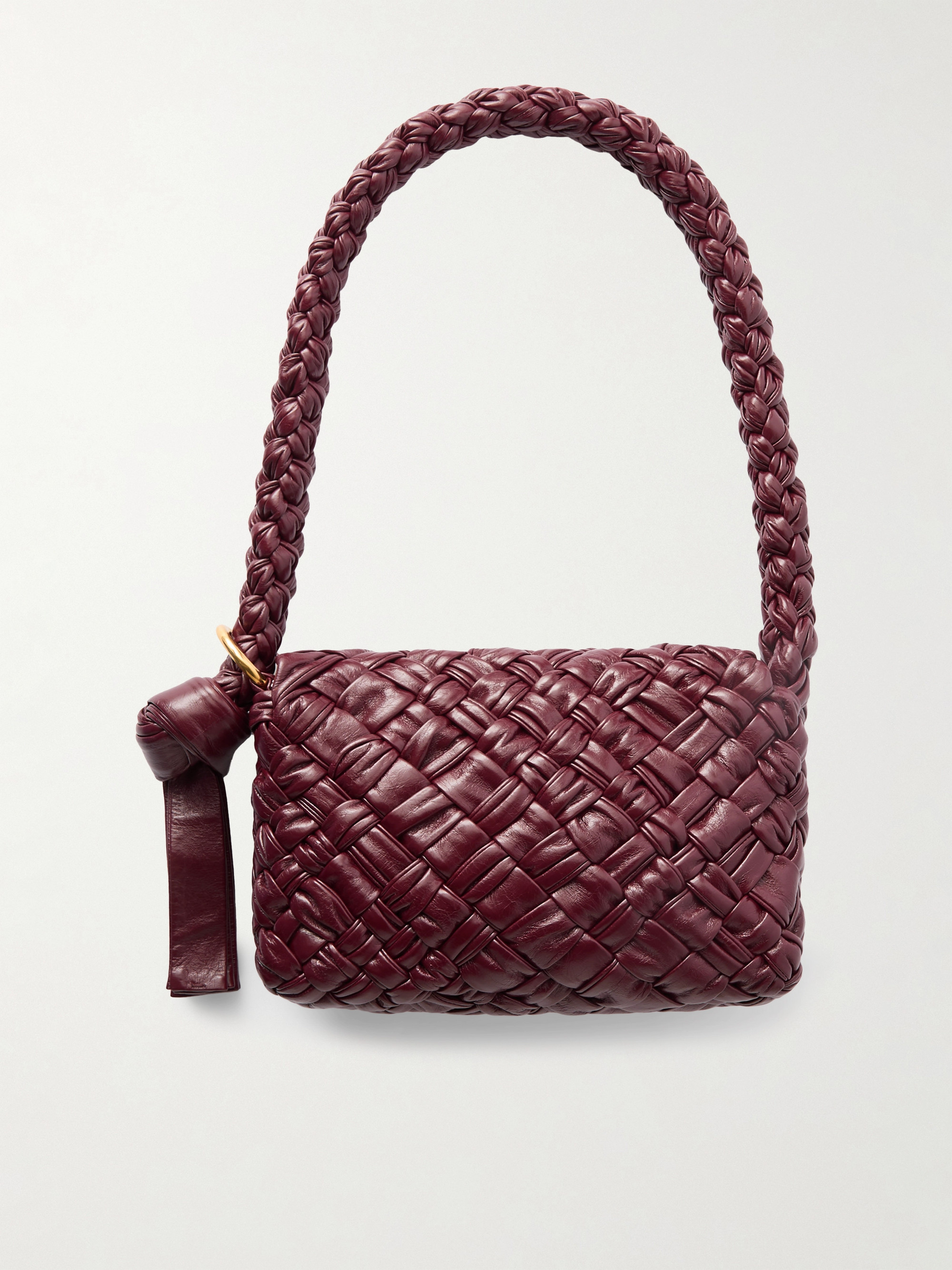 Bottega Veneta Kalimero Città small gathered Intrecciato leather shoulder bag