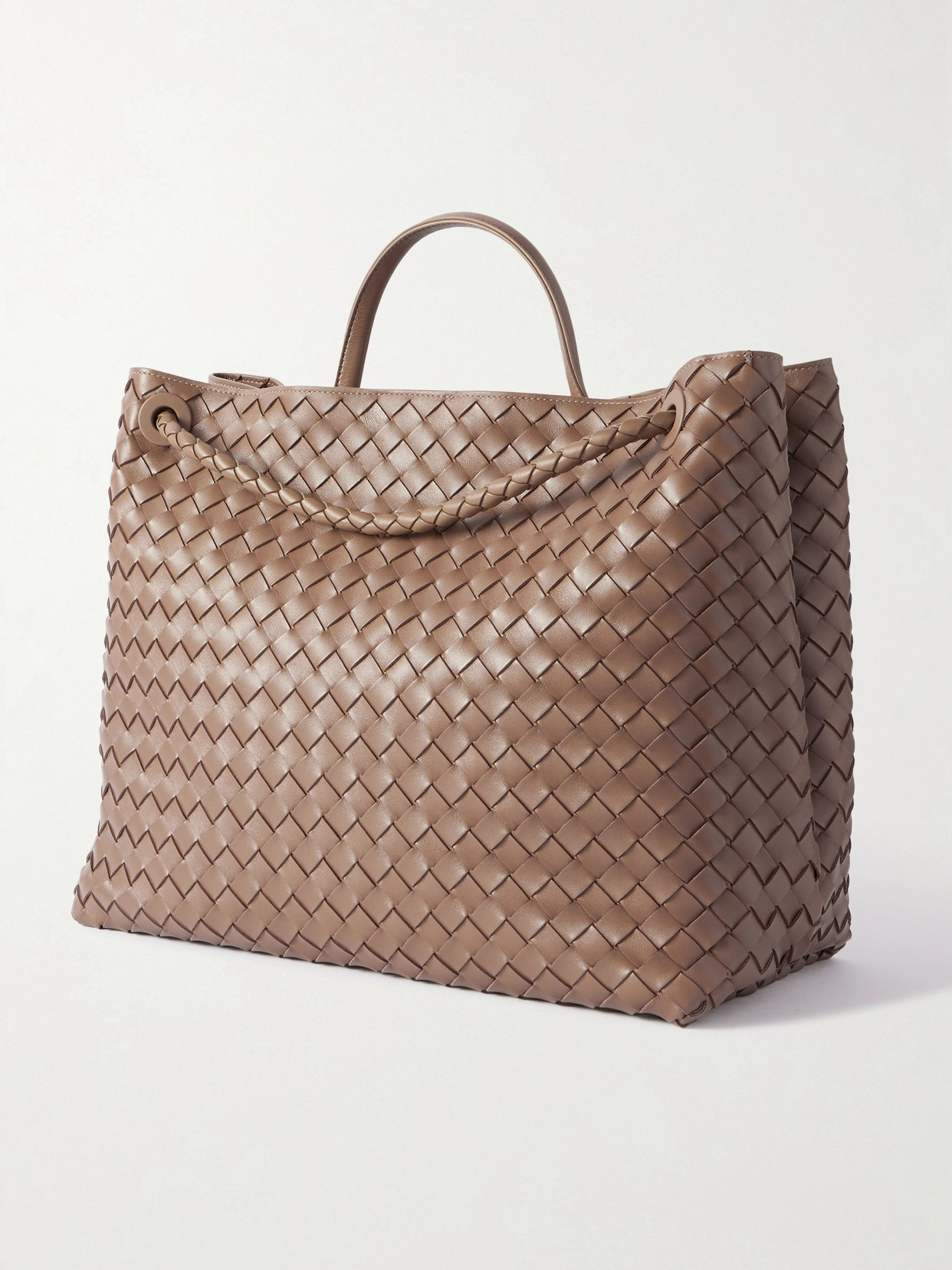 Andiamo Large Intrecciato Leather Tote
