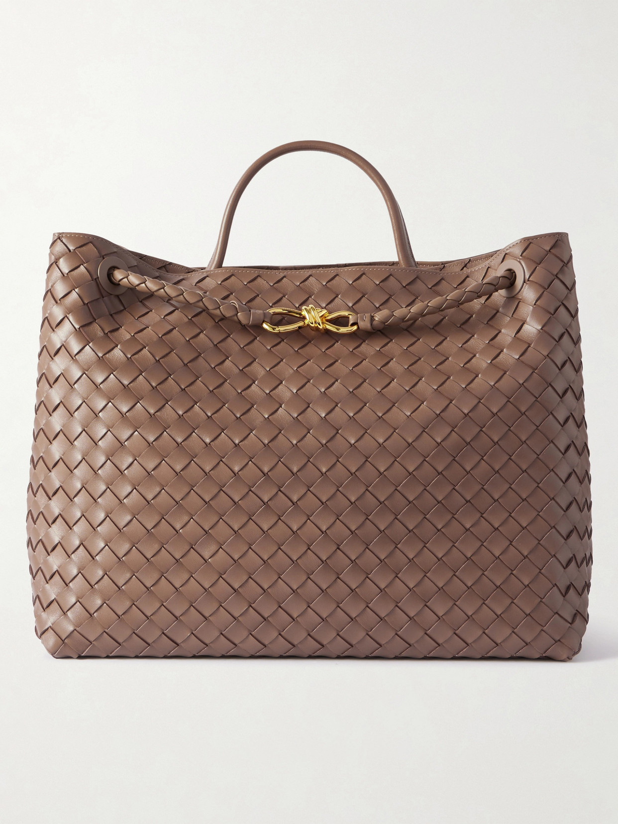 Andiamo Large Intrecciato Leather Tote