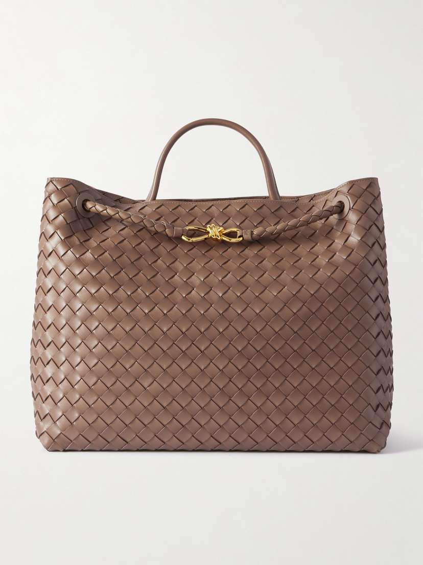 Bottega Veneta Andiamo Large Embellished Intrecciato Leather Tote