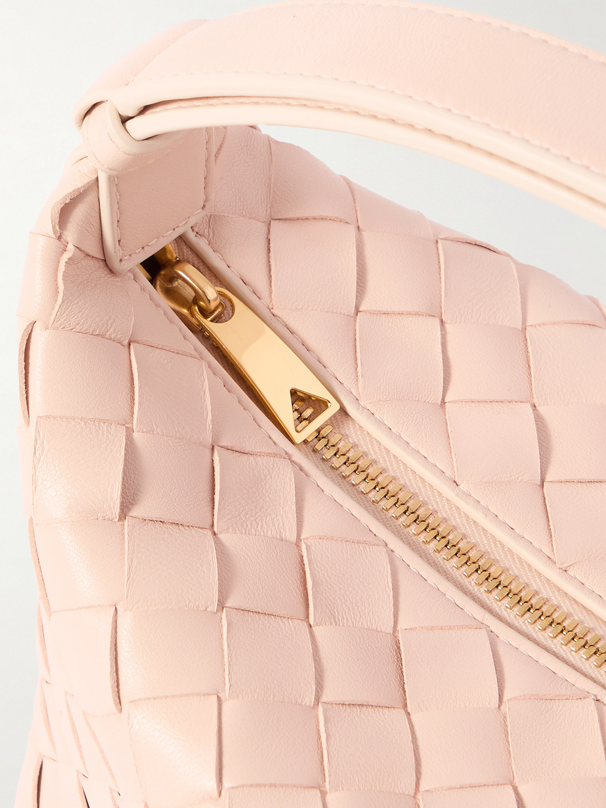 Bottega Veneta Wallace Small Intrecciato Leather Shoulder Bag In Pink