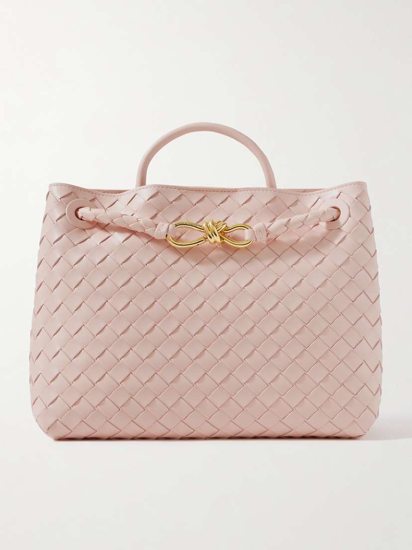 Bottega Veneta Andiamo Medium Intrecciato Leather Tote
