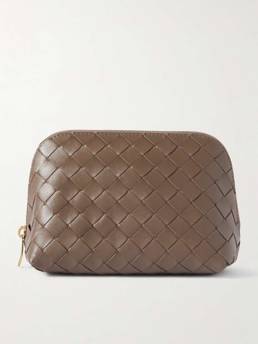 Bottega Veneta Half Moon Medium Intrecciato Leather Pouch