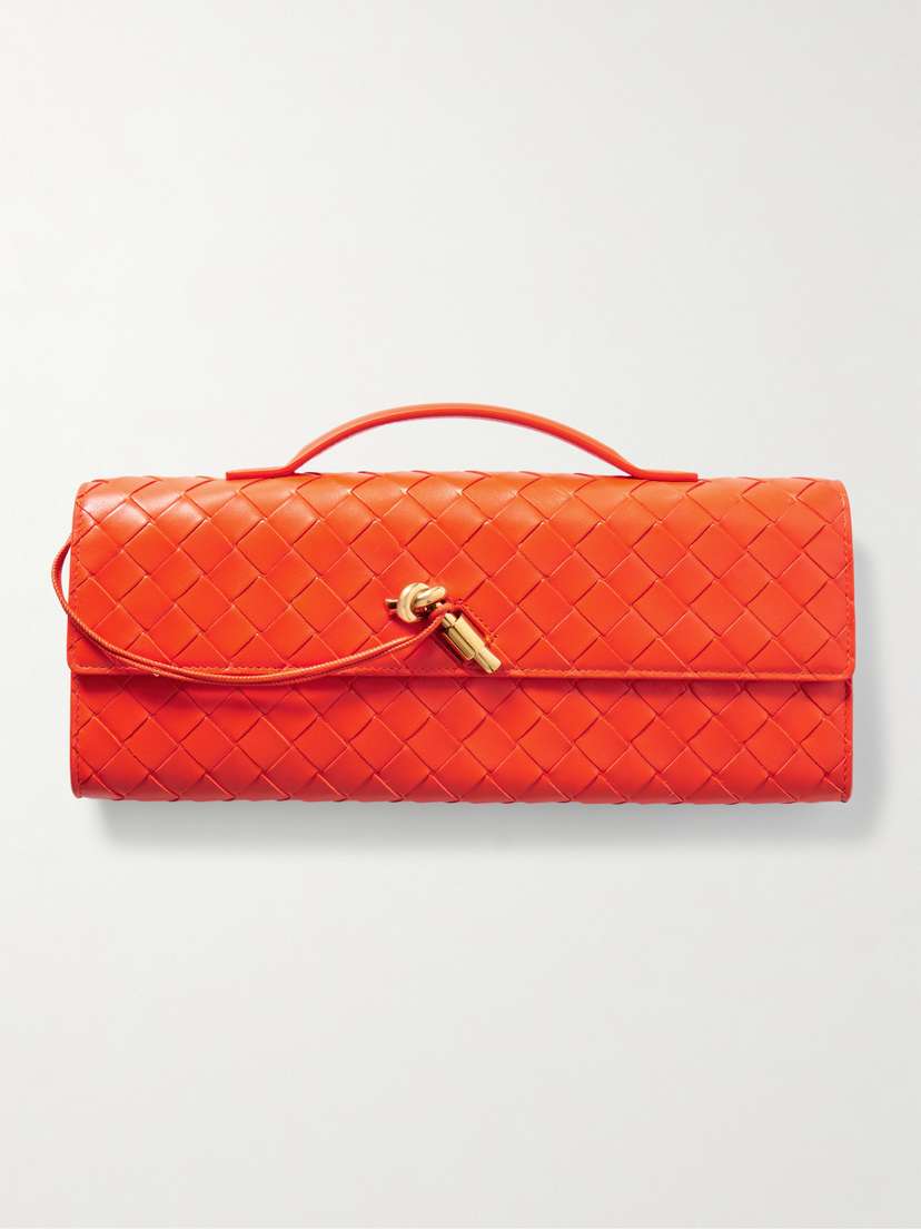 Bottega Veneta Andiamo Long Intrecciato Leather Clutch