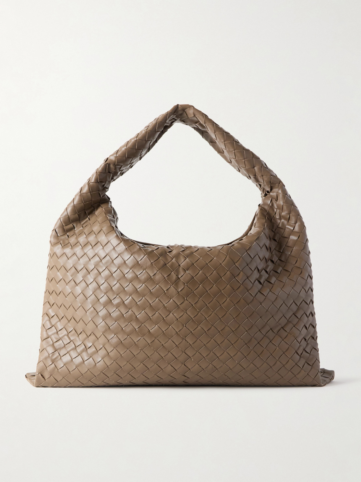 Bottega Veneta Hop Large Intrecciato Leather Tote In Brown