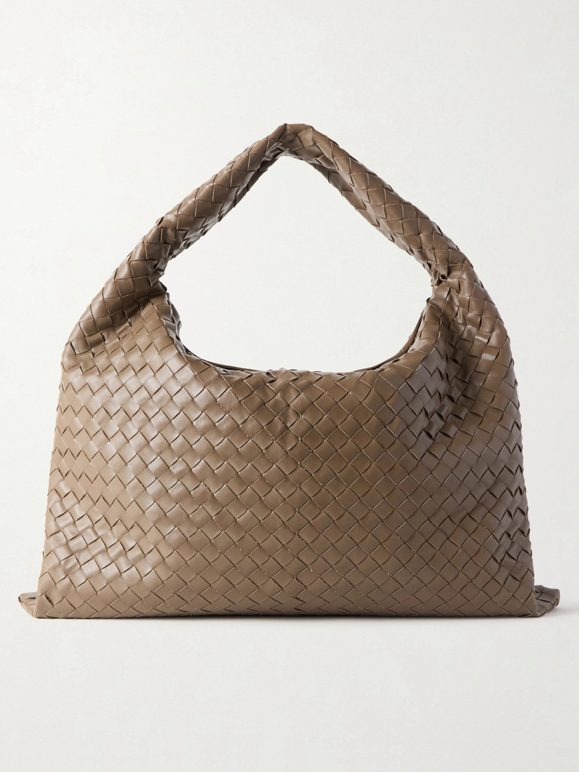 Hop large Intrecciato suede tote