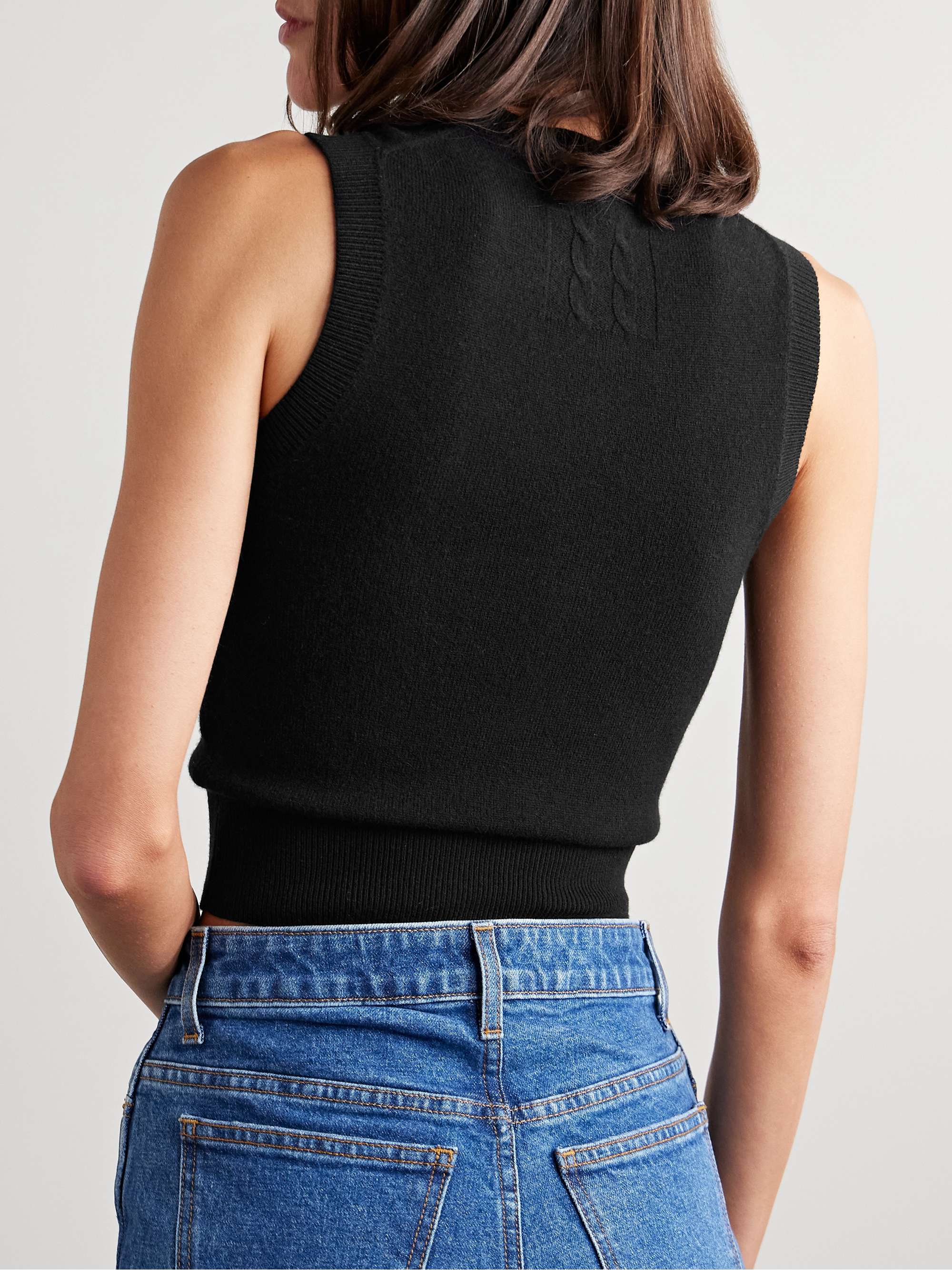 NILI LOTAN May cropped cashmere tank