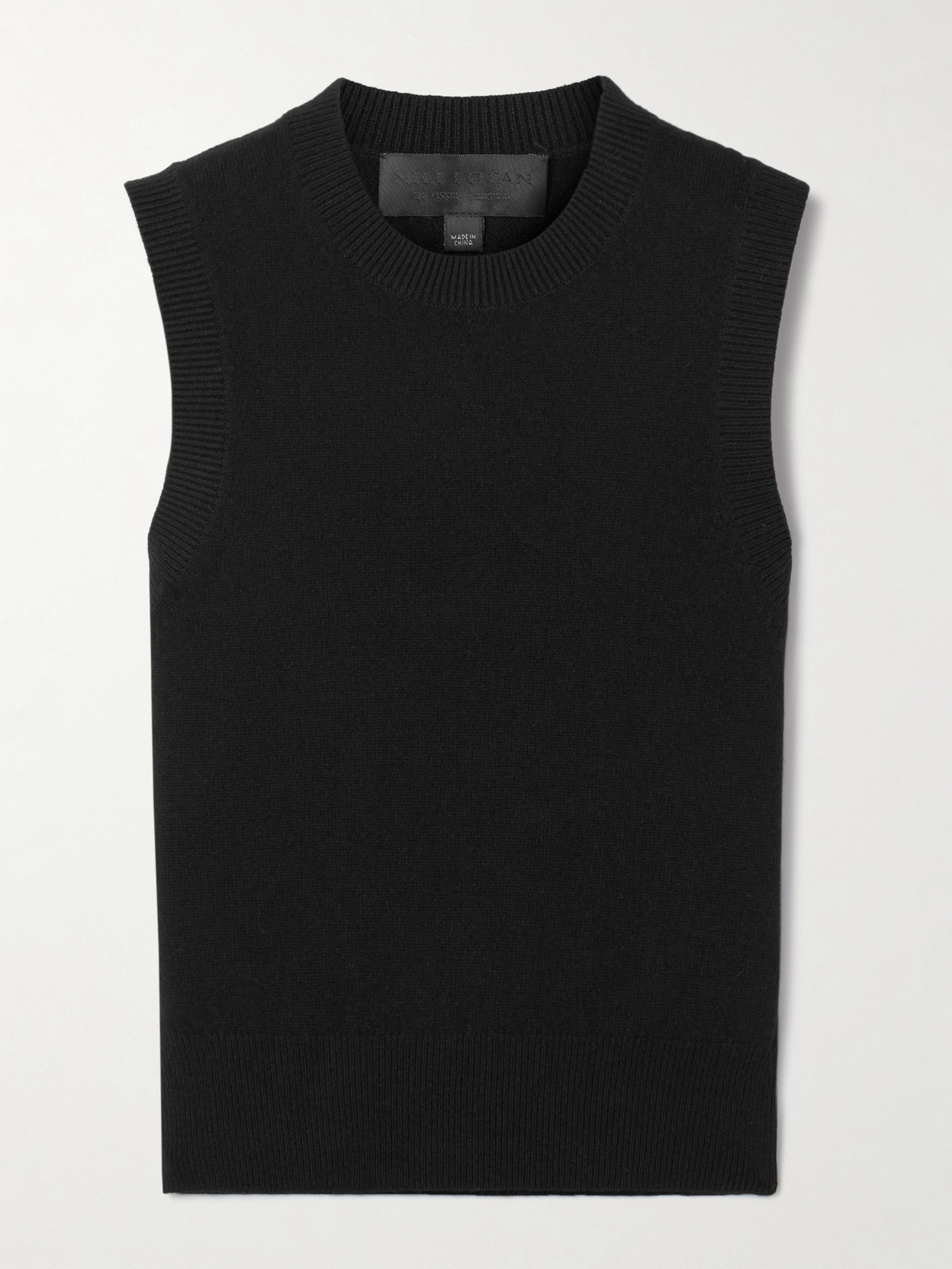 Nili Lotan - May Cropped Cashmere Tank - Black