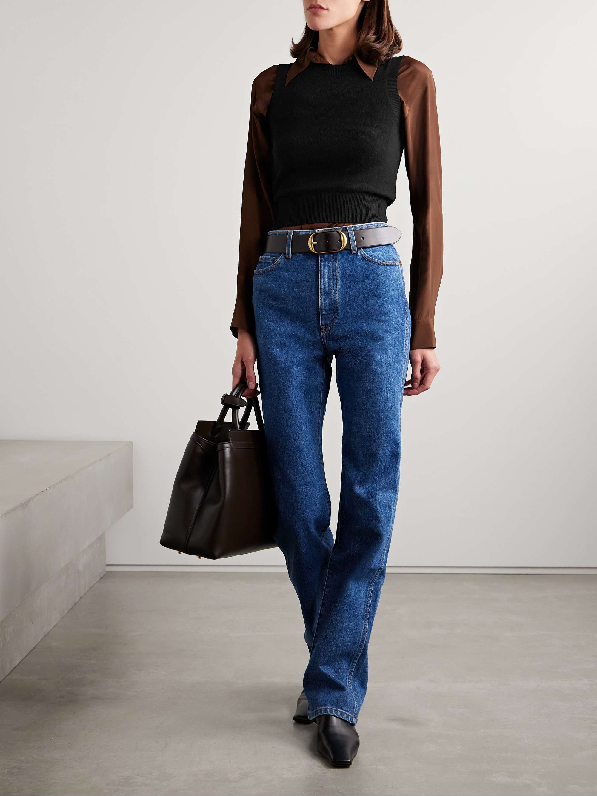 NILI LOTAN May cropped cashmere tank