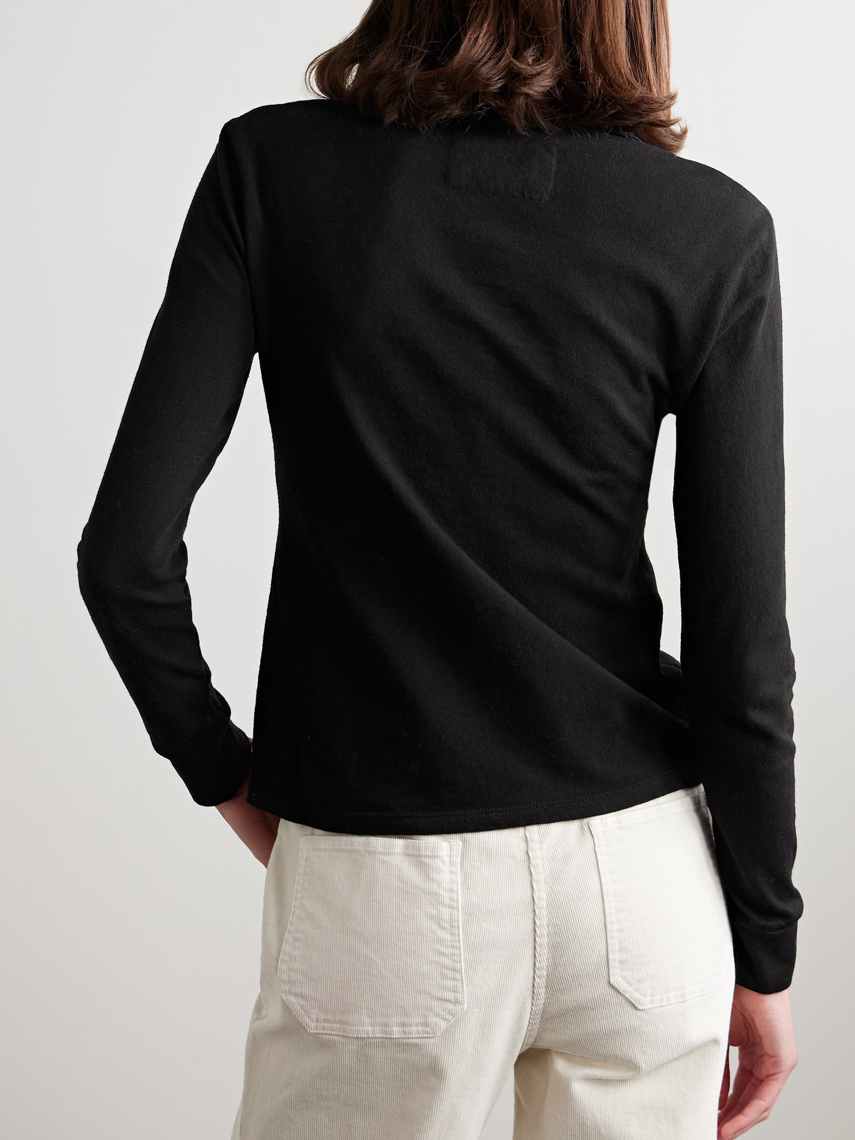 NILI LOTAN LIAM COTTON-JERSEY SHIRT