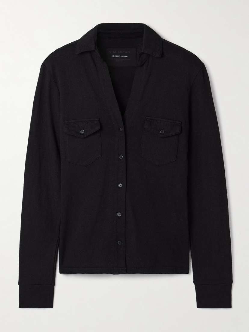 Nili Lotan Liam Cotton-jersey Shirt