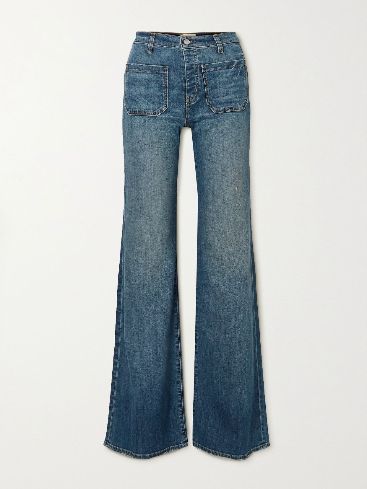 florence distressed high rise flared jeans
