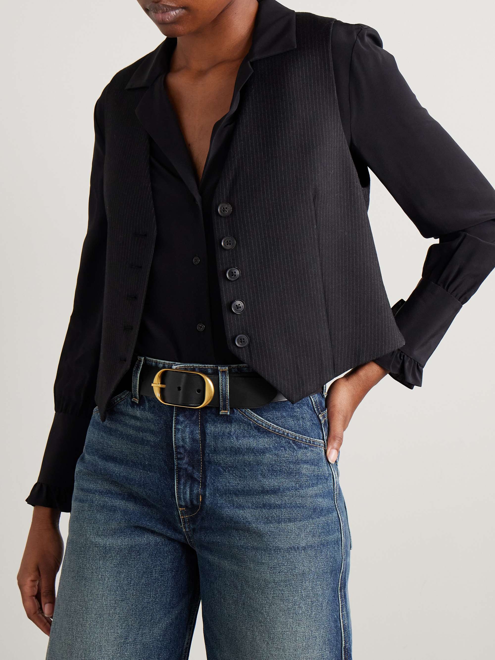 NILI LOTAN Nili leather belt