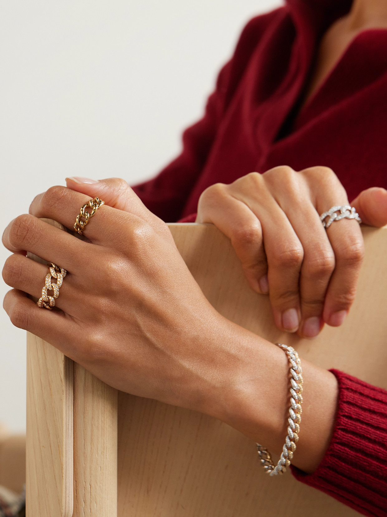 Shay Essential Link 18-karat Gold Diamond Ring In Gold