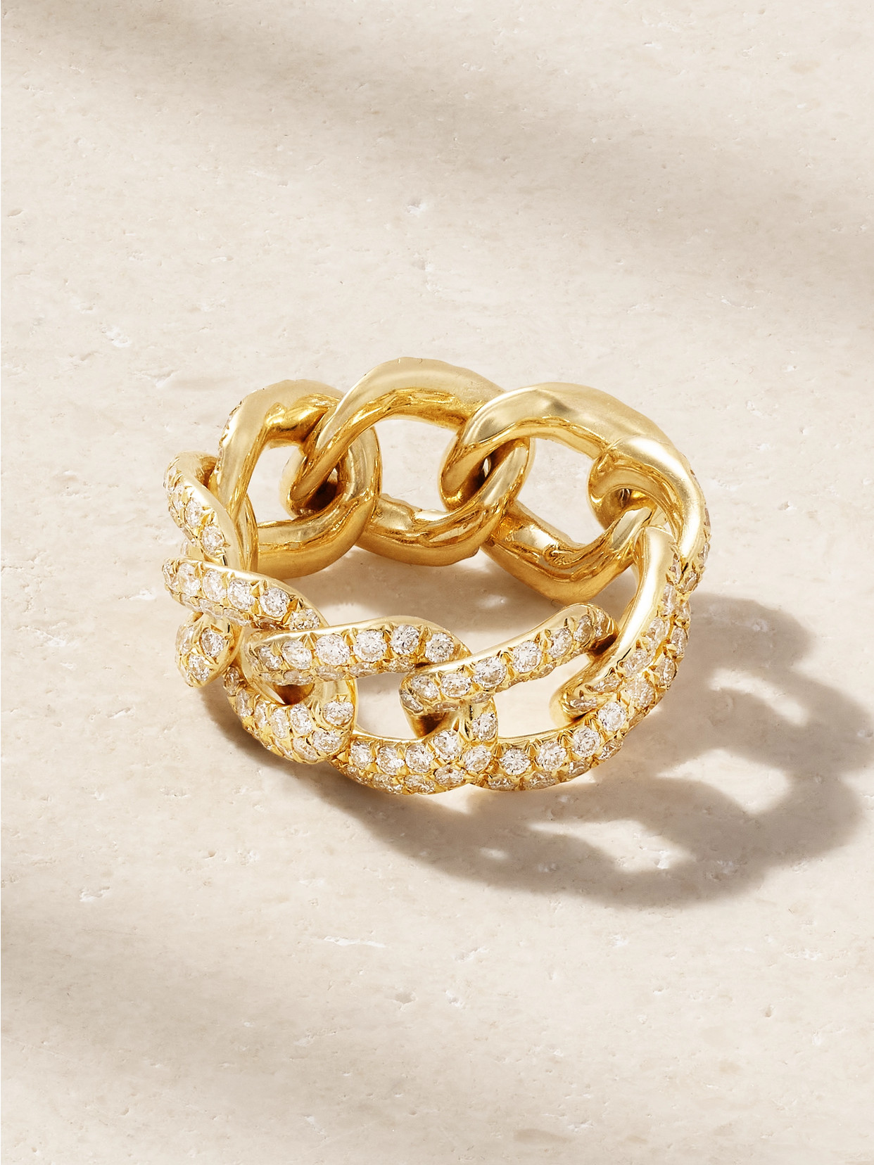 Shay Essential Link 18-karat Gold Diamond Ring