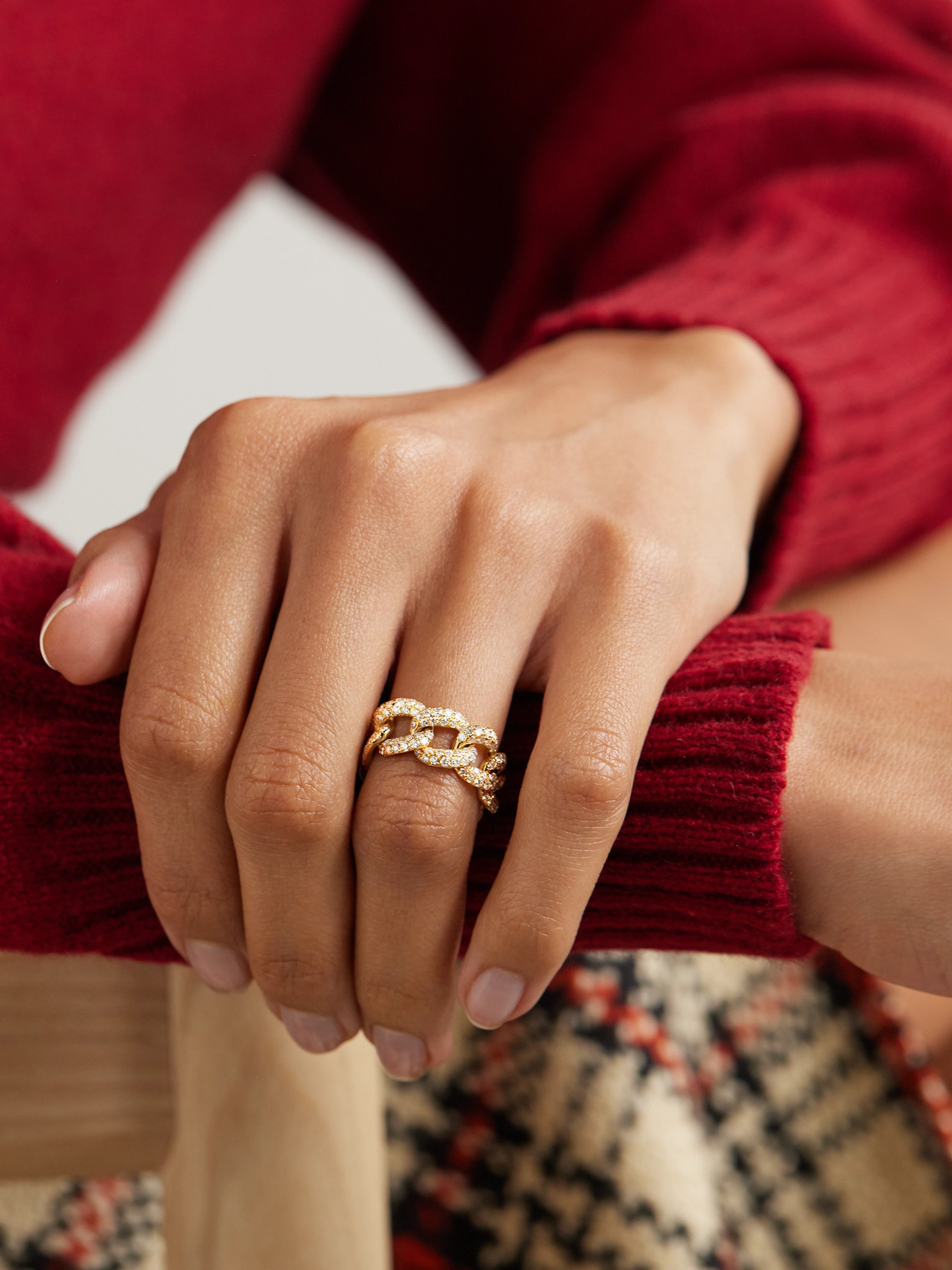 Shay Essential Link 18-karat Gold Diamond Ring In Gold
