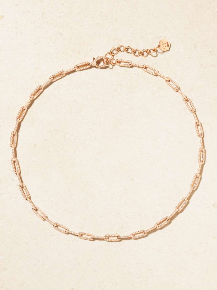 SHAY 18-karat Rose Gold Diamond Necklace