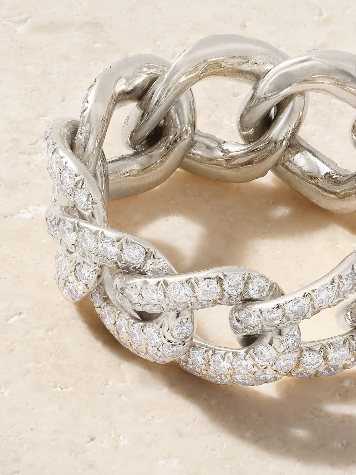 SHAY ESSENTIAL LINK 18-KARAT WHITE GOLD DIAMOND RING