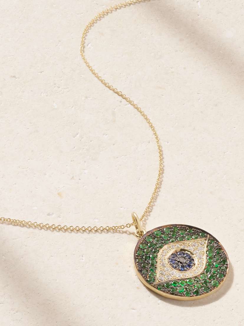 Ileana Makri Dawn 18-karat Gold Multi-stone Necklace