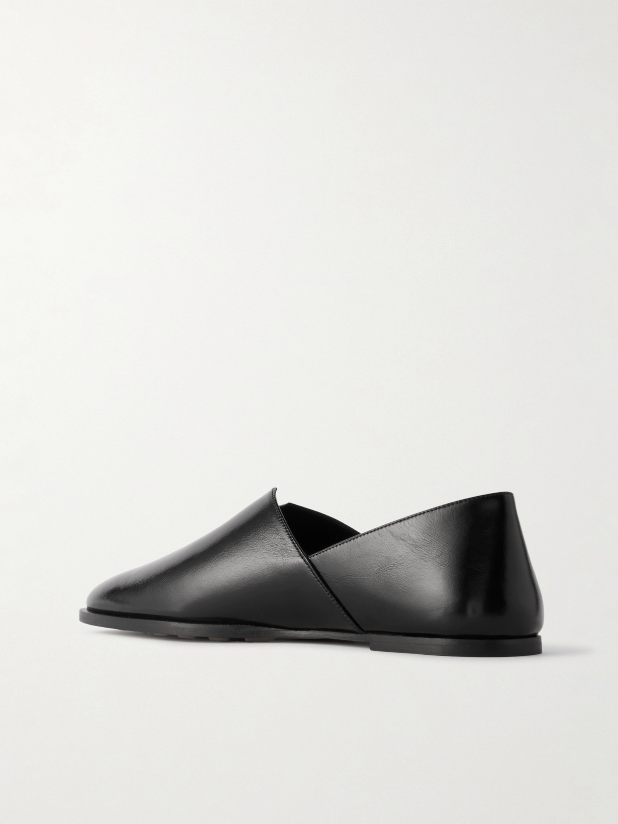 Bottega Veneta Womens Black Cha Cha Closed-back Leather Slipper Eur 37 / 4 Uk In Black