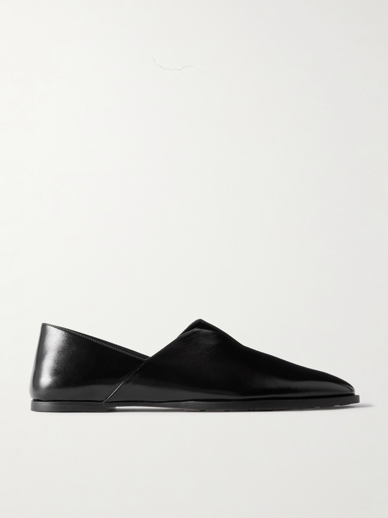 Bottega Veneta Womens Black Cha Cha Closed-back Leather Slipper Eur 37 / 4 Uk In Black