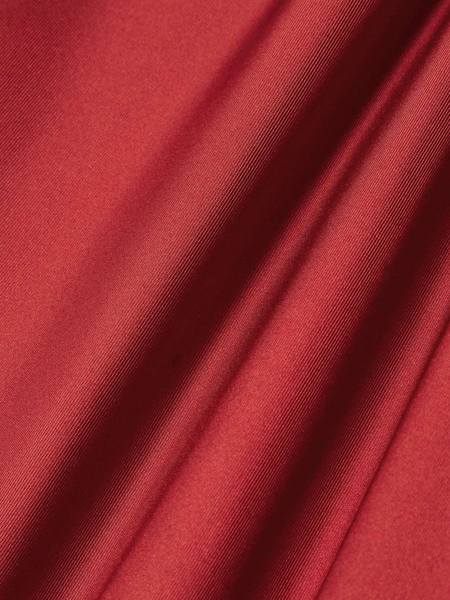 moun knotted draped silk-twill midi dress