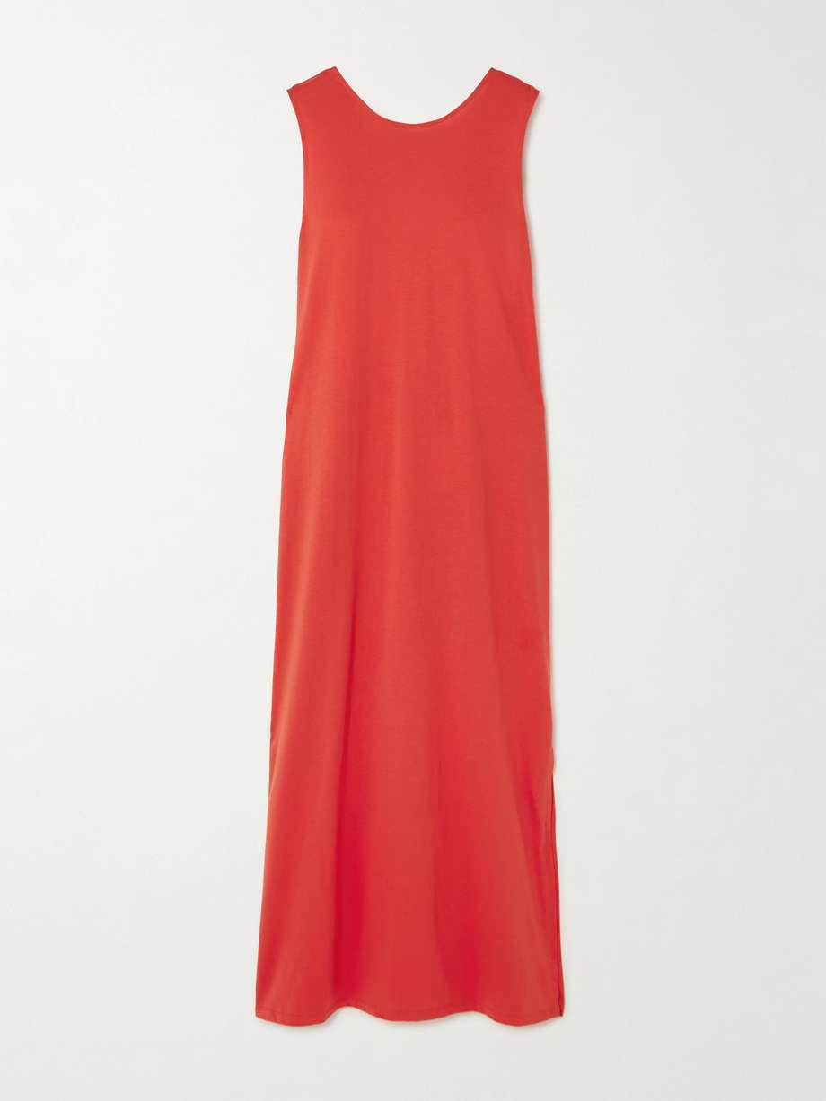 rayna knotted pima cotton-jersey maxi dress