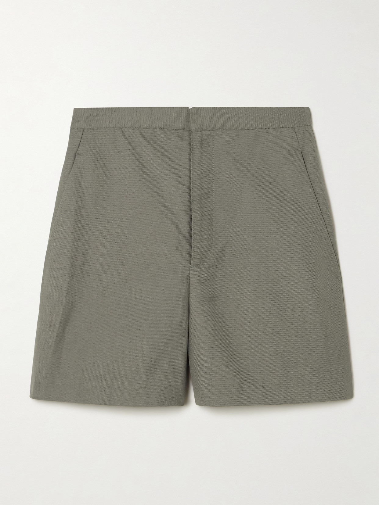 Loulou De Saison Simai Twill Shorts In Gray