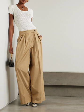 LOULOU DE SAISON Silas pointelle-knit bodysuit