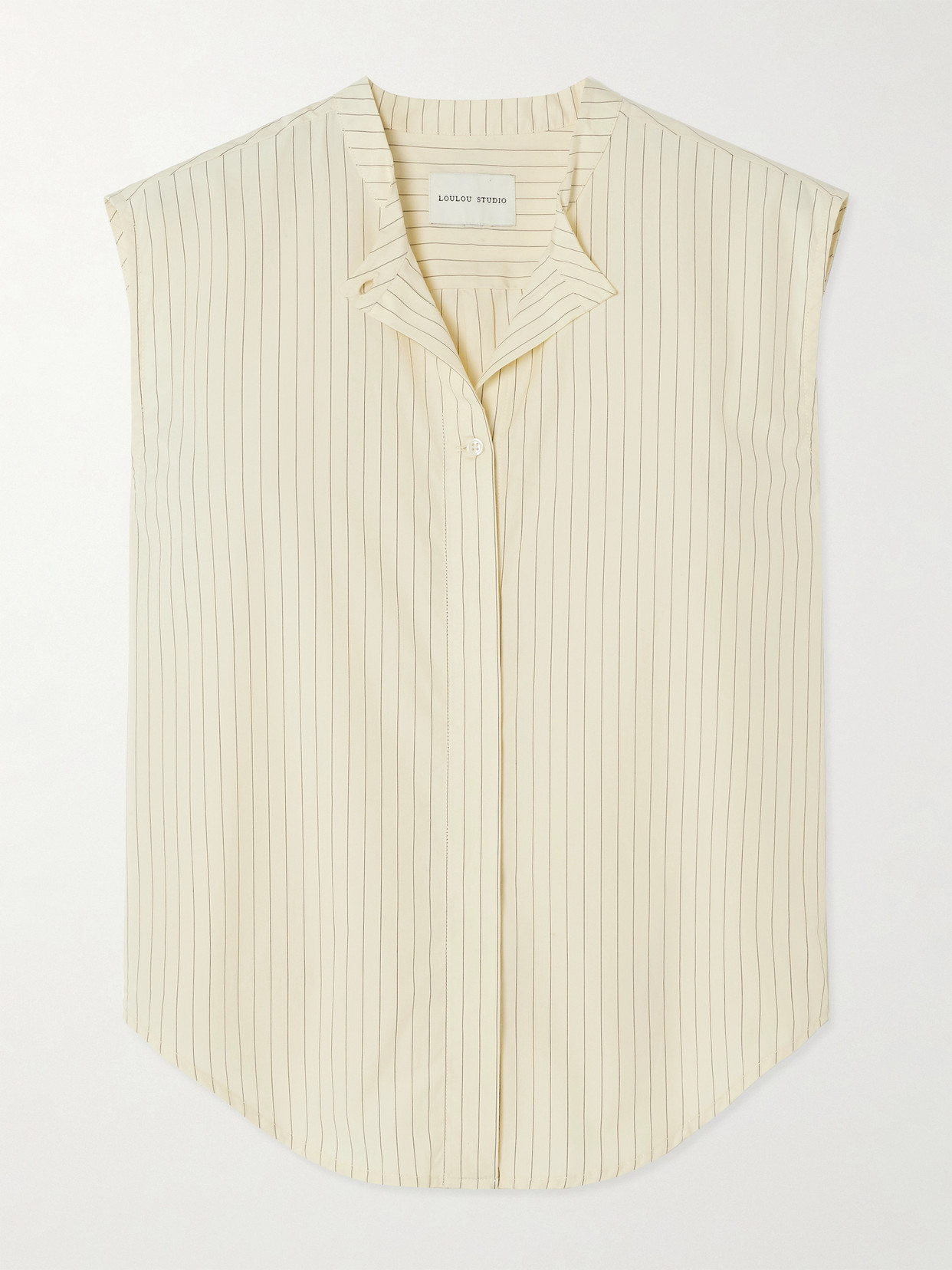 Loulou De Saison Hale Striped Cotton-poplin Shirt In Ivory
