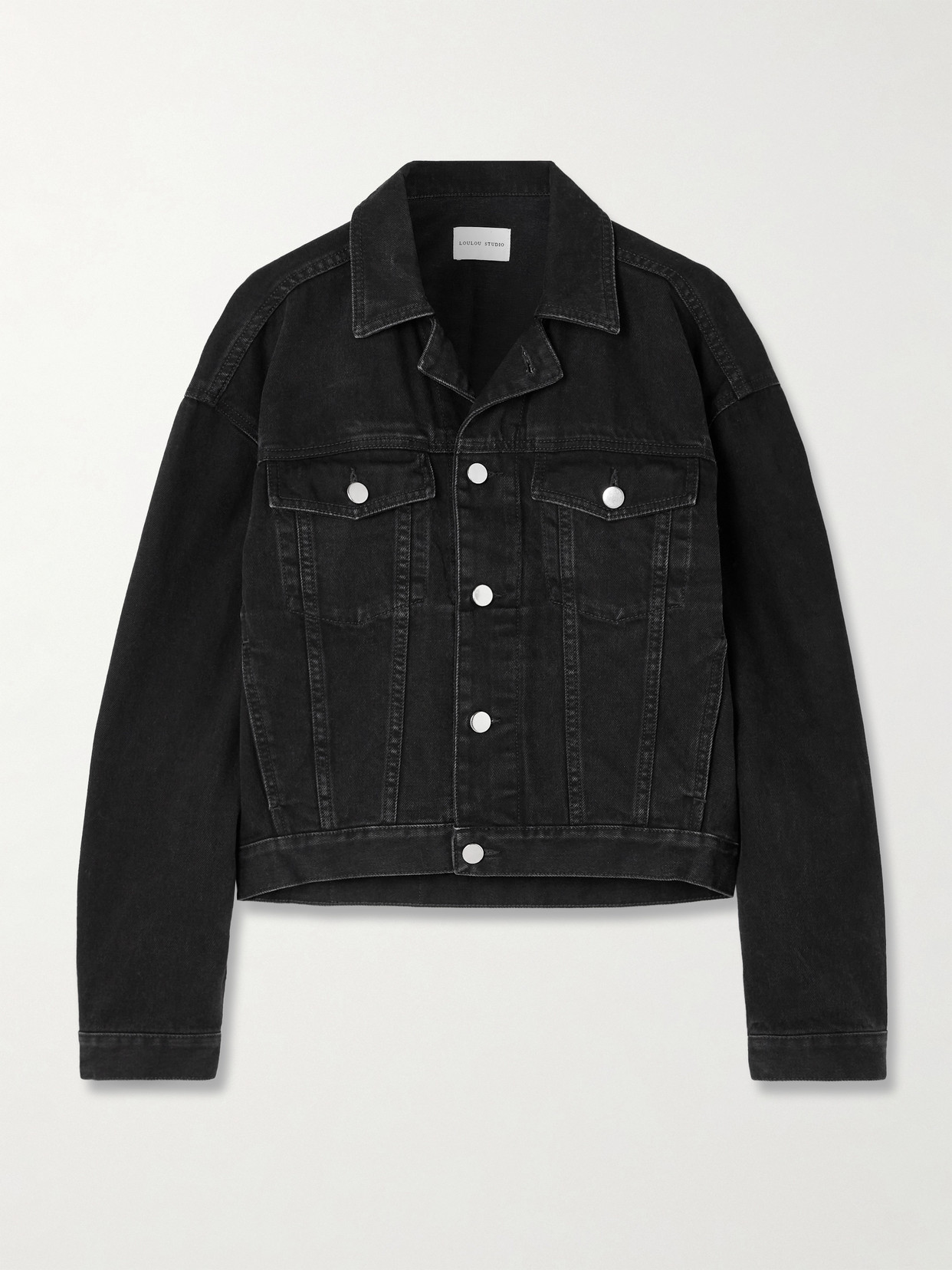 Loulou De Saison Dave Denim Jacket In Gray