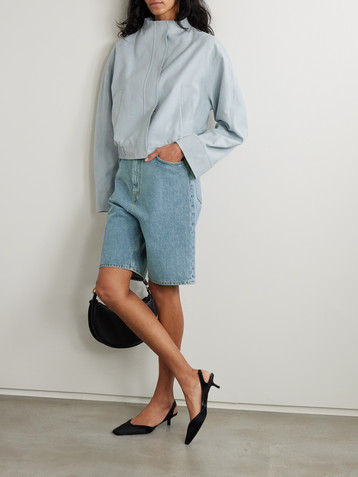 LOULOU DE SAISON Isu high-rise organic denim shorts