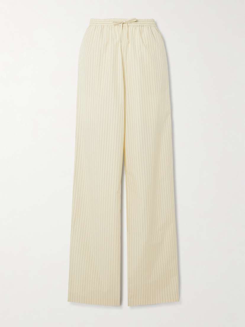 Loulou de Saison Sero Striped Cotton-poplin Drawstring Pants