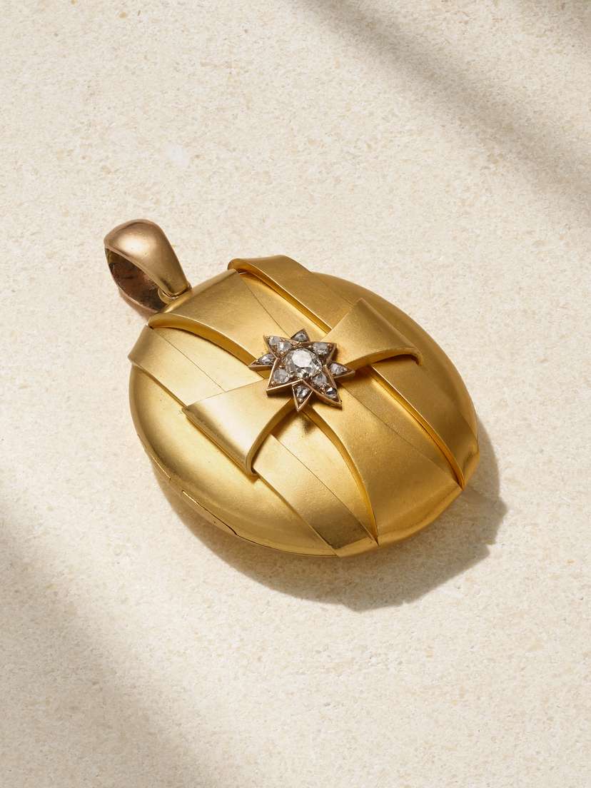 Stephanie Windsor Victorian 1900 18-karat Gold Diamond Pendant