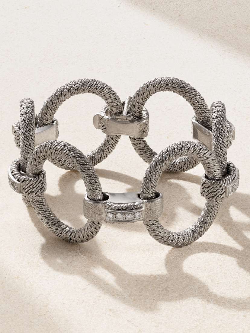 Stephanie Windsor + Georges L'enfant Vintage 1960 18-karat White Gold Diamond Bracelet