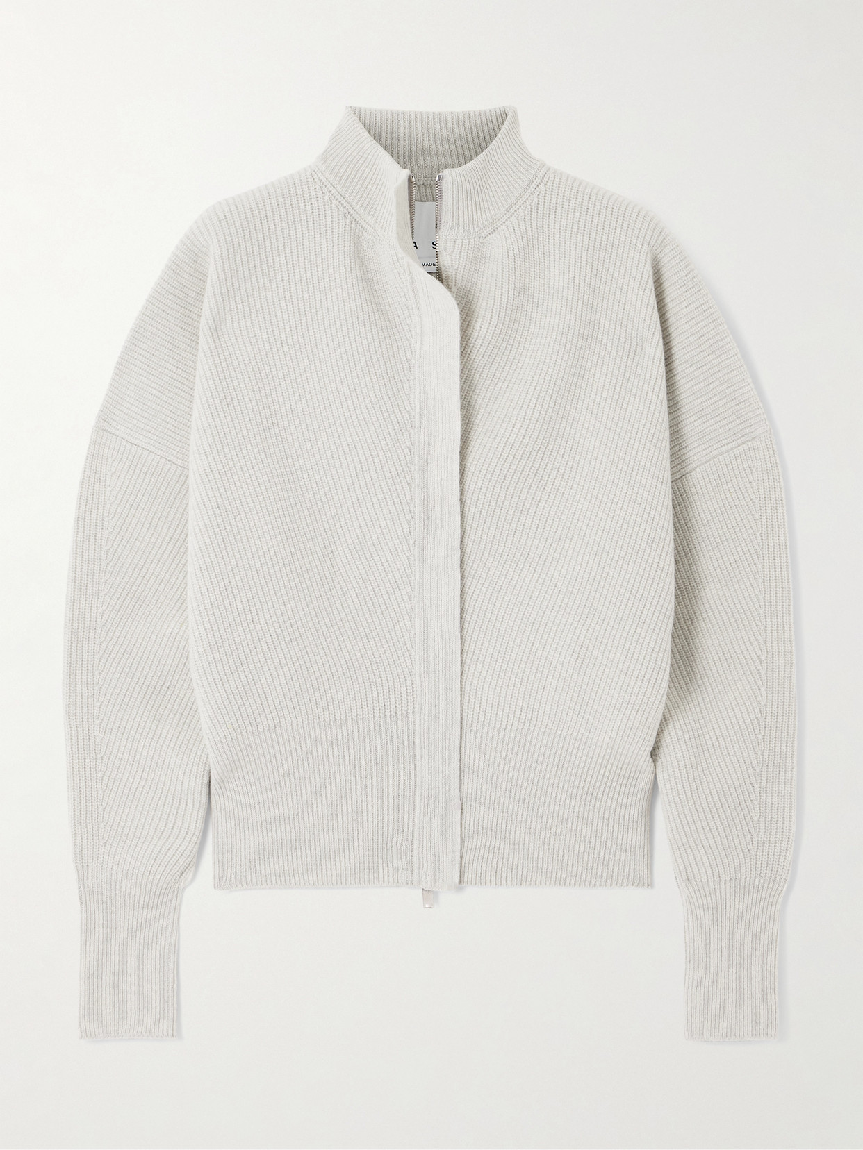Sasuphi Ribbed Wool And Cashmere-blend Cardigan In Gray