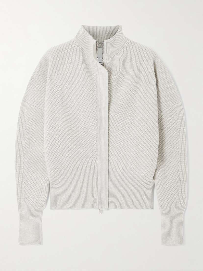 SASUPHI Ribbed Wool And Cashmere-blend Cardigan