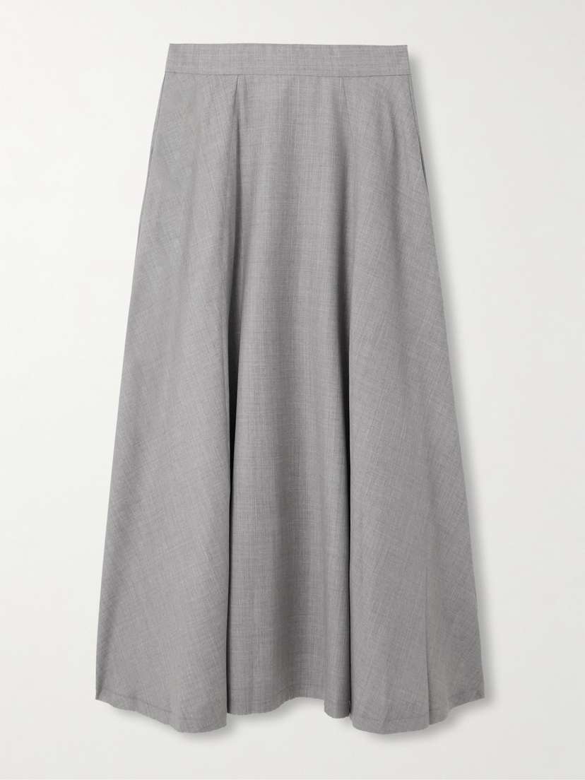 SASUPHI Lauren Frayed Wool Maxi Skirt