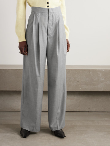Sasuphi Lauren pleated wool wide-leg pants