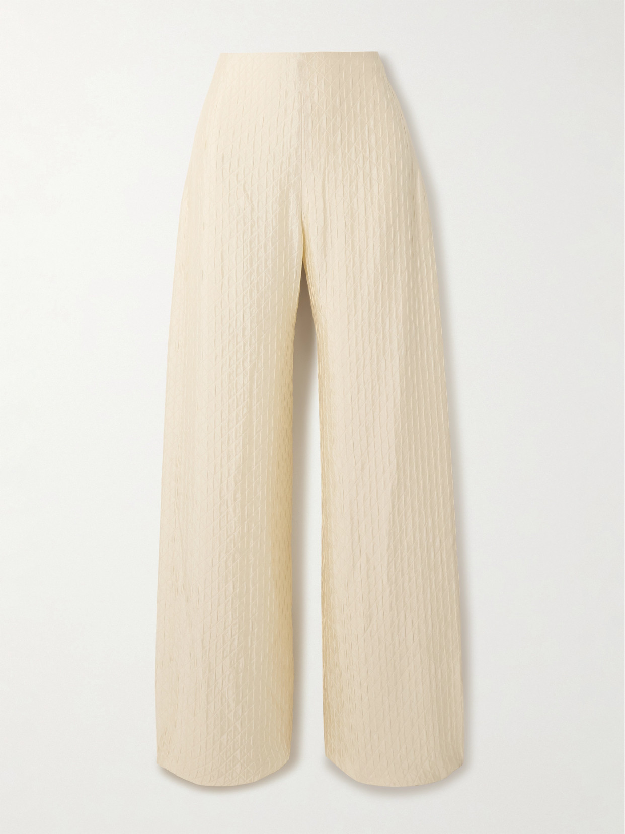 Loro Piana - Dresden Silk-cloqué Wide-leg Pants - Ivory