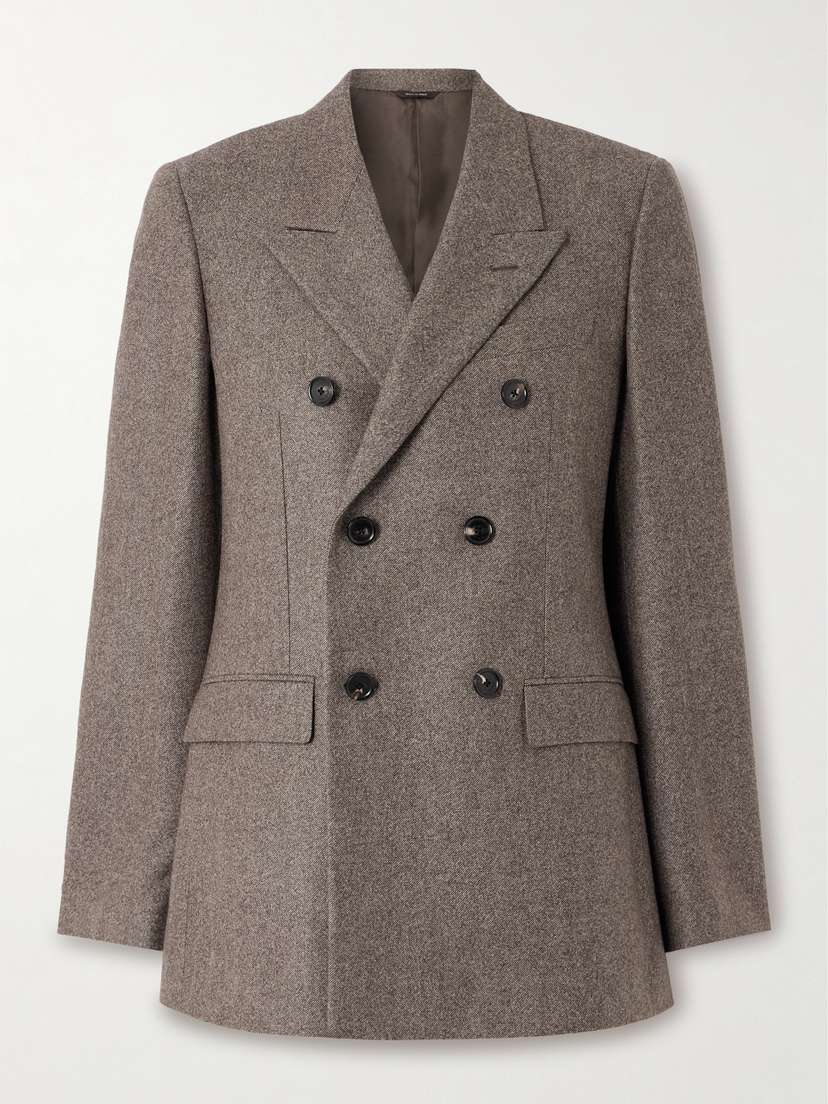 Loro Piana Double-breasted Wool And Cashmere-blend Twill Blazer