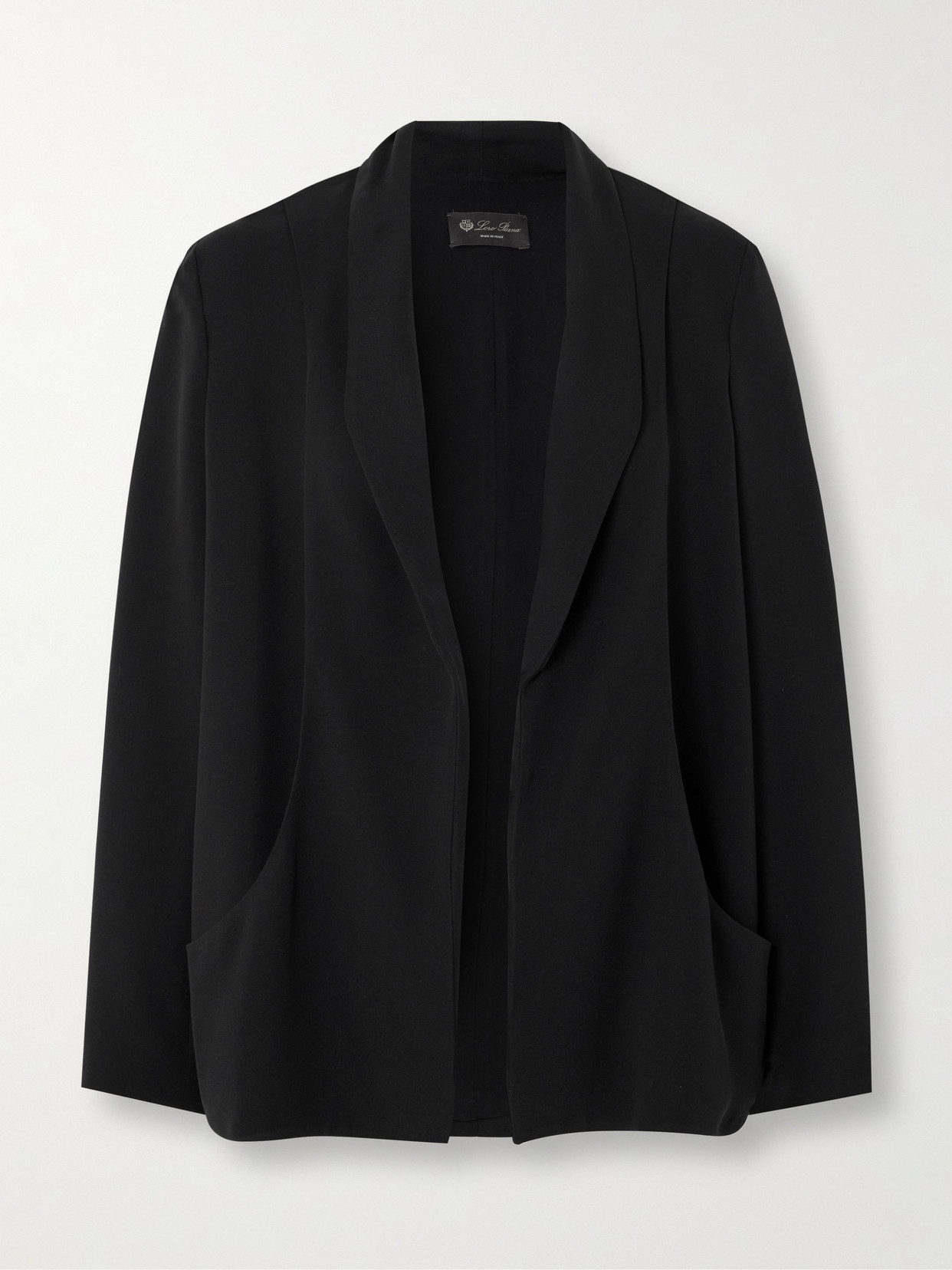 Loro Piana Annie Silk-cady Jacket In Black
