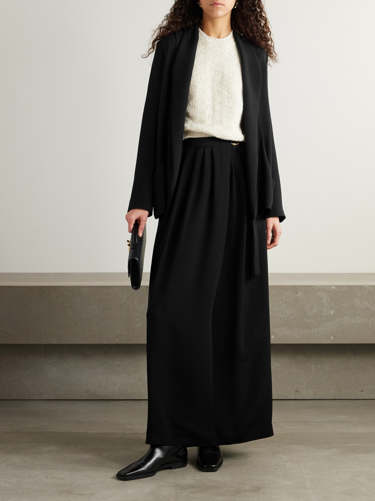 Shop Loro Piana Annie Silk-cady Jacket In Black