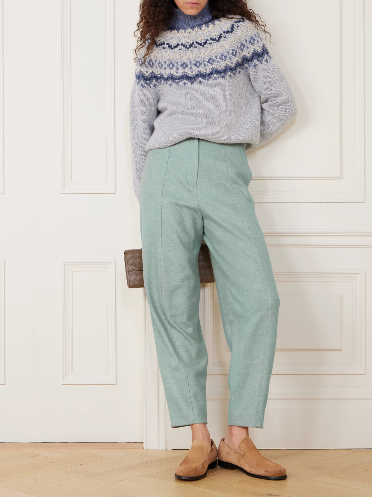 Loro Piana Dan Tapered Cashmere Trousers In Green