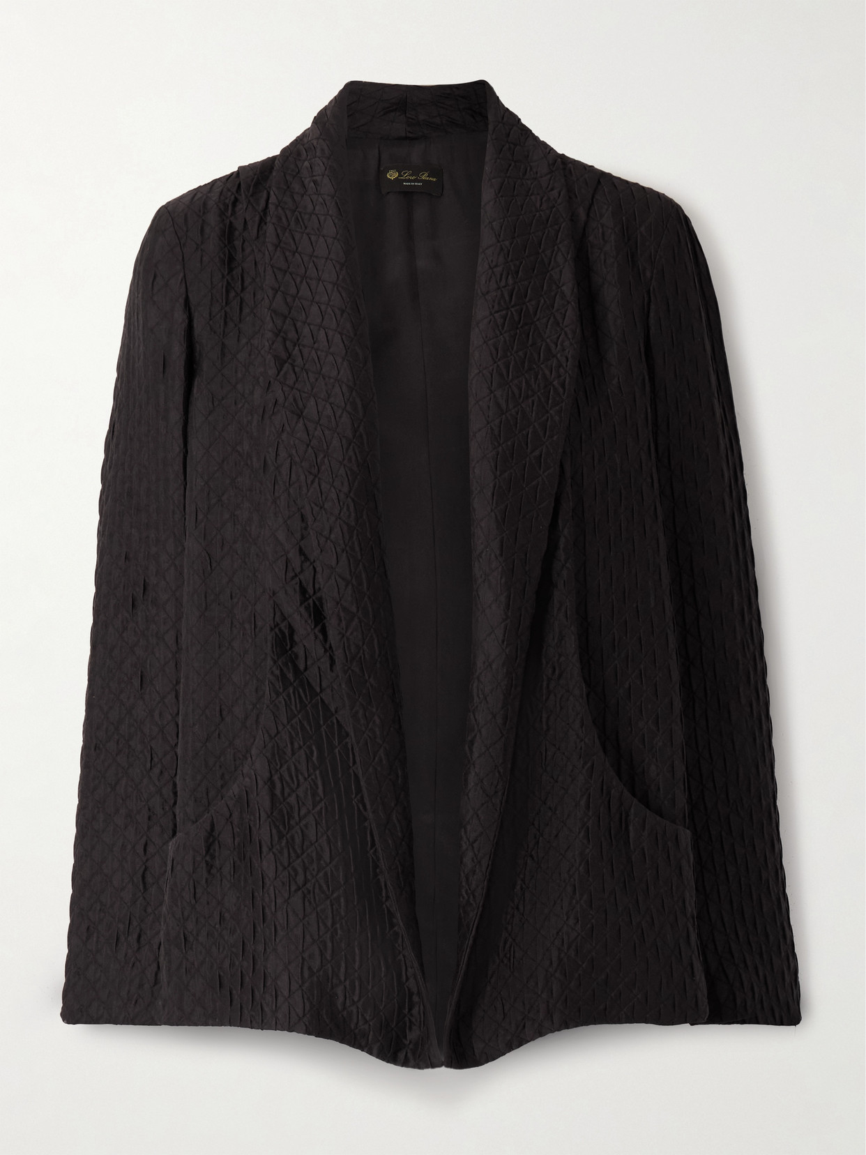 Loro Piana Annie Silk Jacket In Brown