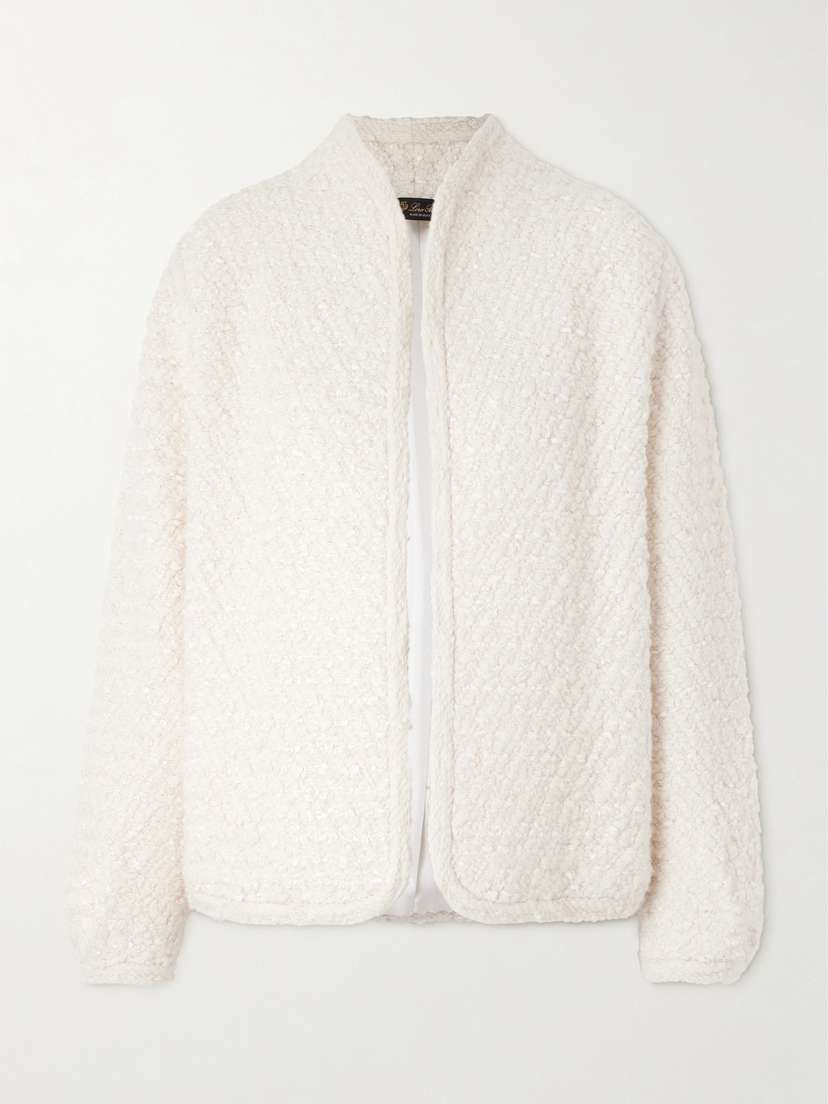 Loro Piana Careno Silk, Cotton, Cashmere And Wool-blend Bouclé Jacket