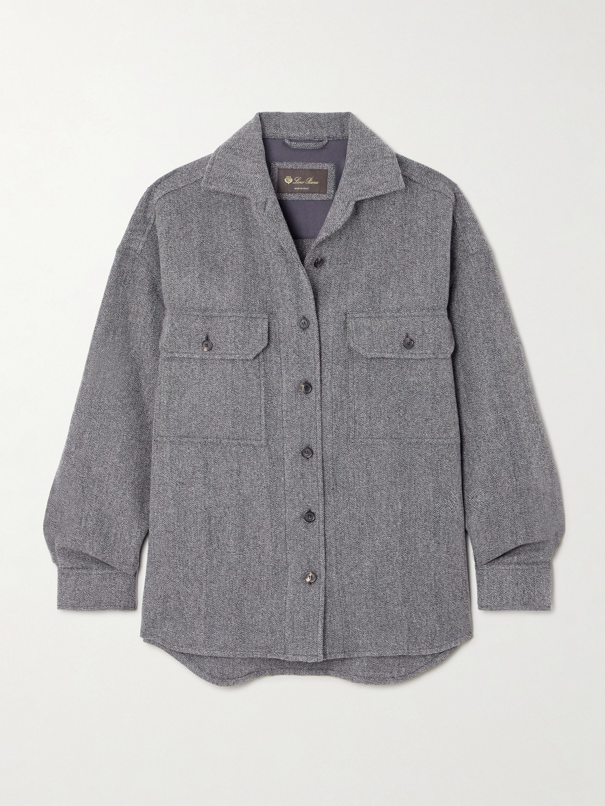 Loro Piana Darby Linen, Wool And Cashmere-blend Shirt In Blue