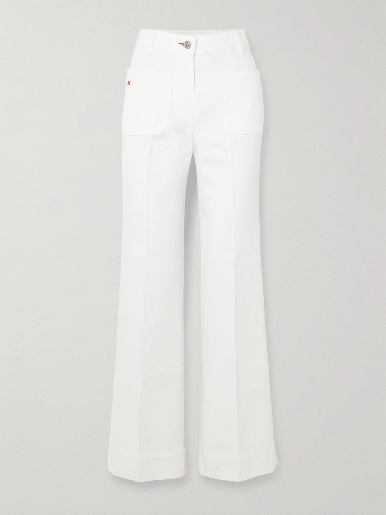 Victoria Beckham Alina High-rise Wide-leg Jeans In White