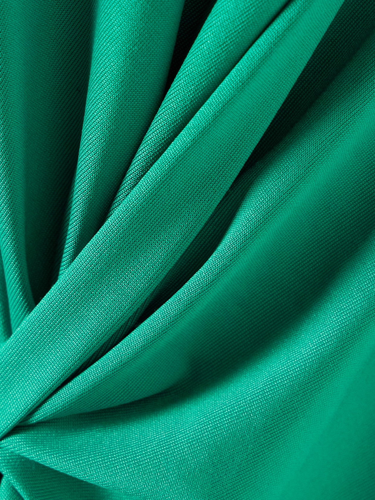 Victoria Beckham Green Long Dress With Pleated Details In Tech Fabric Woman In Green