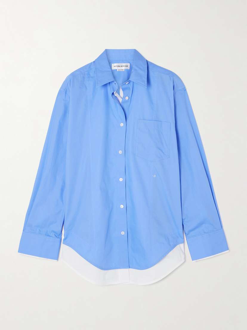 Victoria Beckham Layered Cotton-poplin Shirt